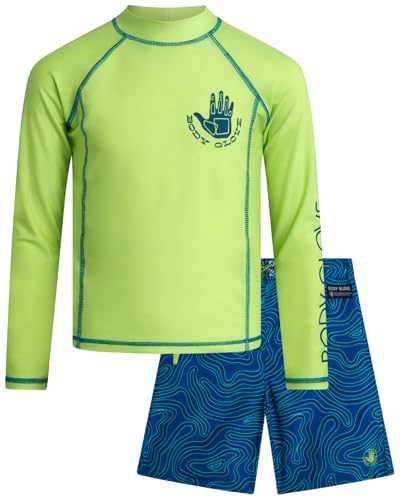 Kids Boys Swim Set Rash Guard & Trunks 2-Piece Bathing Suit