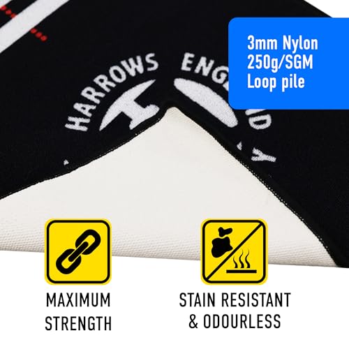 Harrows Nylon Dart Mat with Oche | Non-Slip Professional Dart Surface
