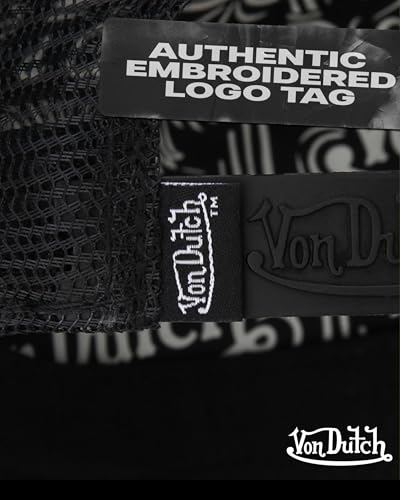 Von Dutch Unisex Americana Star Trucker Hat - Mesh Back, Snap-Back, One Size, Black Star
