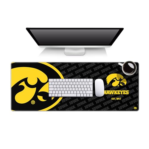 Iowa Hawkeyes Logo Desk Pad - Water & Stain Resistant, Non-Slip