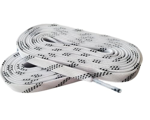 Waxed Hockey Laces - 72" White - Classic for Youth & Junior