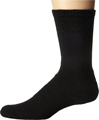 Thorlos Mens Walking Thick Padded Crew Socks Large Black