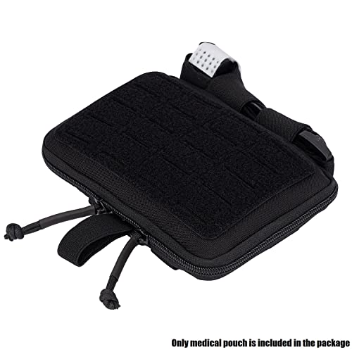 Dotacty Black Medical Pouch MOLLE EMT IFAK Tourniquet Holder—Tactical First Aid Utility