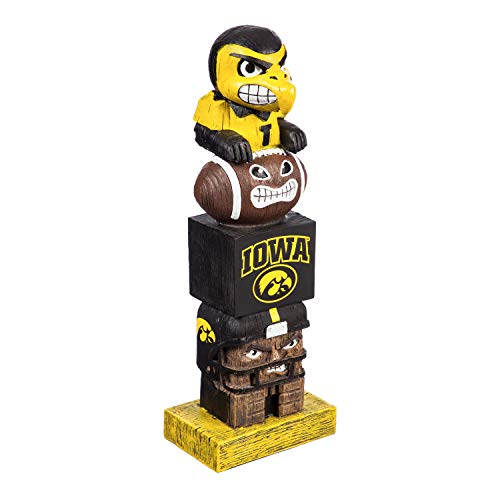Iowa Hawkeyes Tiki Team Totem Garden Statue - 16" Tall