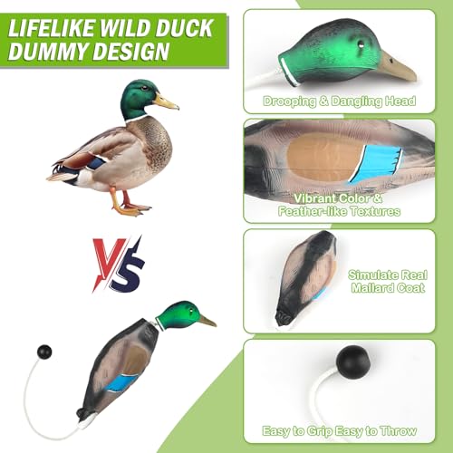 Archerest Dead Duck Dummy Bumper for Waterfowl Hunting Dog Training - Variation: Duck