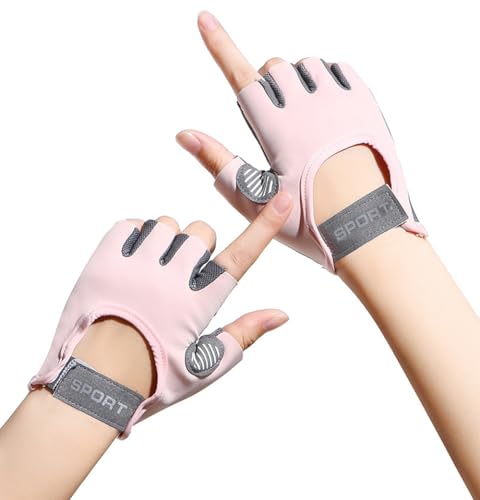 Lightweight Breathable Workout Gloves for Women - Pink Medium