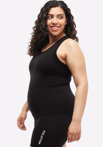 Peloton Women's Cadent Racerback Active Tank Top Medium Black - Breathable & Moisture-Wicking Fitness Top