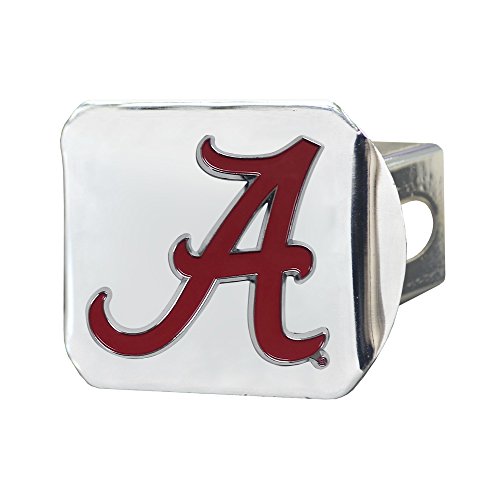 NCAA Chrome Metal Hitch Cover - Alabama Crimson Tide Logo