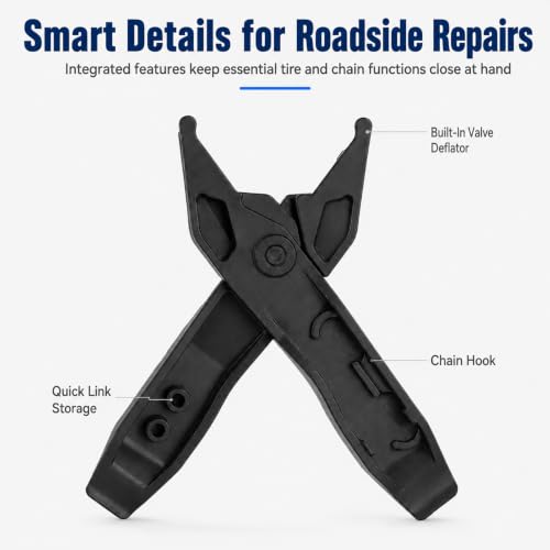 2-in-1 Bike Tire Levers and Master Link Pliers for Roadside Repairs