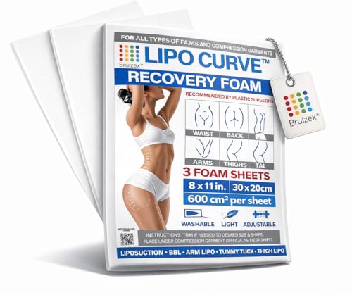 Bruizex Lipo Foam Pads - Post-Surgery Compression Recovery Boards, 3-Pack