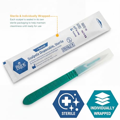 Disposable Surgical Scalpel #11 Steel Blade - 10-Pack