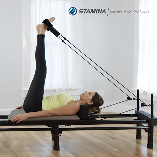 Pilates Reformer Machine - Foldable & Compact, 86.25" L x 20" W x 14" H - Gray