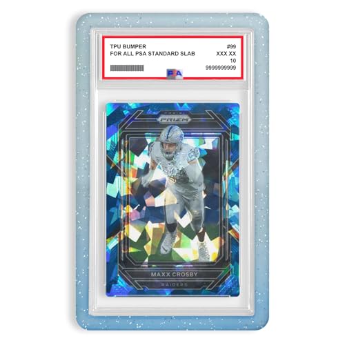 PSA Graded Card Slab Guard - Light Blue Glitter TPU Protector
