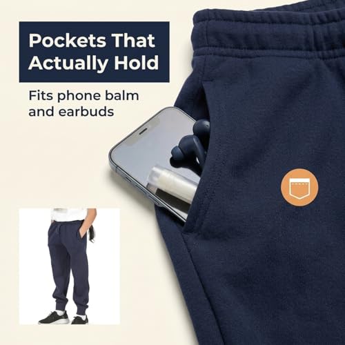 Girls’ Navy Blue Cotton Fleece Sweatpants 14-16 Years Activewear
