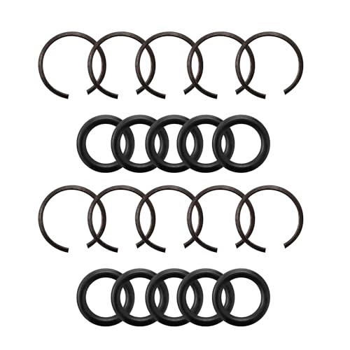 10 Packs 1/2" Impact Wrench Socket Retainer Rings with O-ring, Replacement Parts Compatible with IR, Snap-On, Chicago Pneumatic, Florida Pneumatics, and Air Cat Electric and Pneumatic Air Wrench