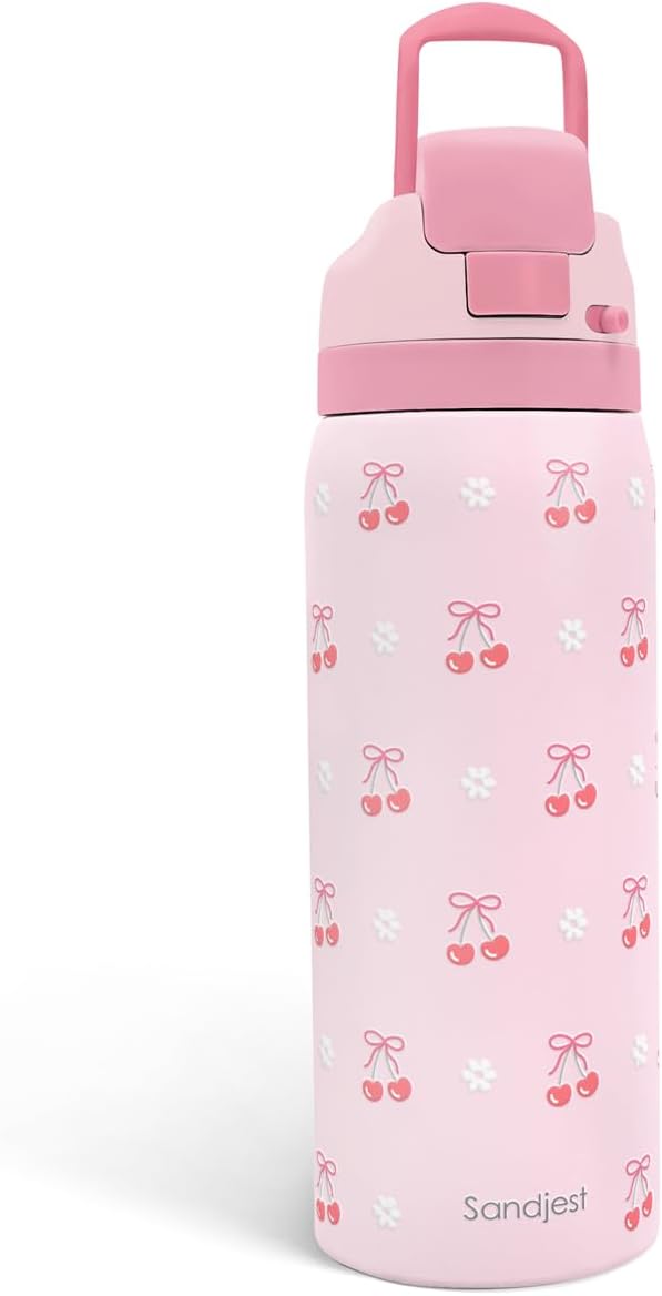 Skiennix Insulated Stainless Steel Water Bottle - 32oz with Straw for Sports & Travel | Perfect Gift for Women & Teens