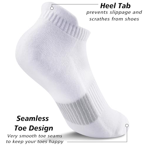 Gonii Ankle Socks for Women 6-8 / Quotidian - Cushioned No Show Athletic Running Socks, 5 Pairs