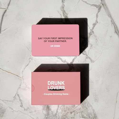 Drunk Lovers Couples Card Game - 54 Fun Games for Date Night