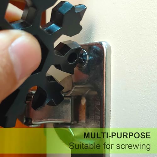 Stocking Stuffers for Men, Snowflake Multitool 2PCS 18 in 1 Stainless Steel Snowflake Multi Tool, Cool Gadgets for Outdoor Travel Camping Daily
