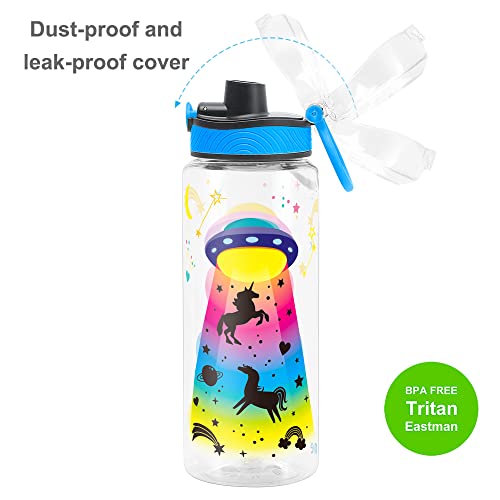 23oz Cute UFO Water Bottle for Kids - Durable & Leakproof