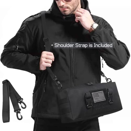 WYNEX Black Molle Pouch for Tactical Backpack – Side Admin Sustainment, Modular Expansion