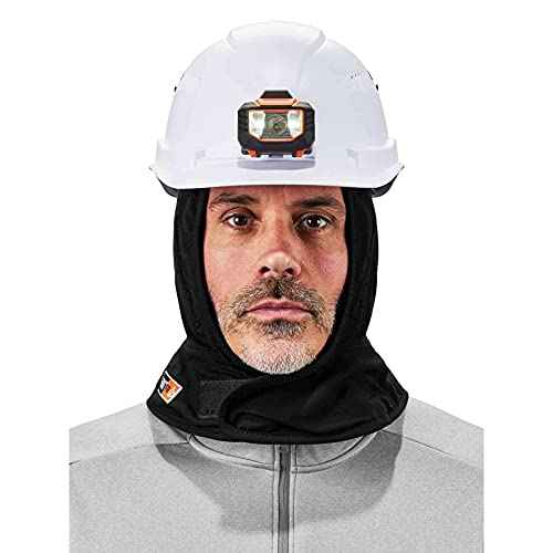 Ergodyne Winter Hard Hat Liner, FR Rated, Thermal Fleece Lining, Shoulder Length, N-Ferno 6882, Factory