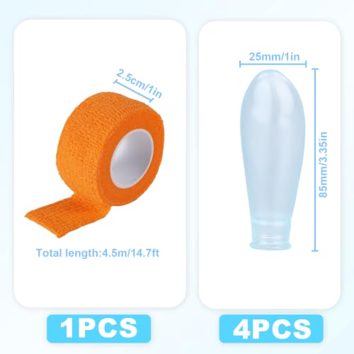 Tinoaly Waterproof Silicone Finger Protectors for Long Fingers, 4 Pack