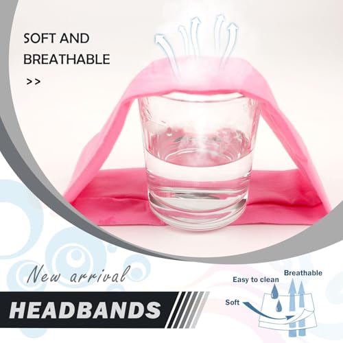 9-Pack Non-Slip Elastic Headbands for Women & Men - 9 Colors