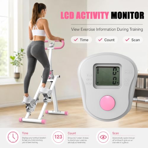 Foldable Stair Climber - Vertical Workout Machine - Pink