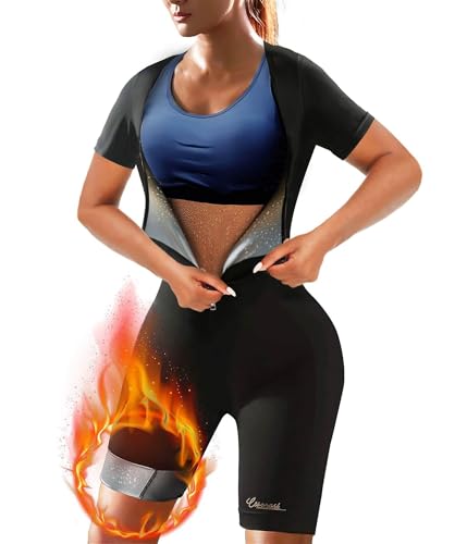 CEPORASK X-Large Sauna Suit for Women Weight Loss Workout Sweat Vest Waist Trainer Full Body Shapewear