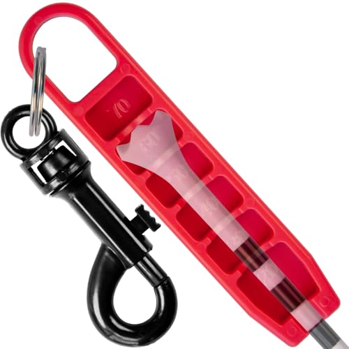 Adjustable Golf Tee Height Setter Tool - 6 Settings - Red
