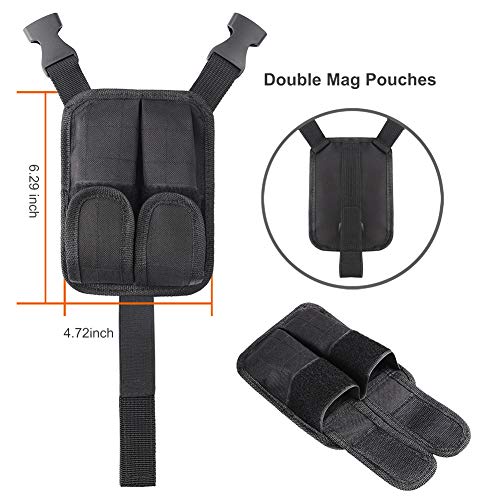 Adjustable Shoulder Holster - Durable Airsoft Gun Holster - Black