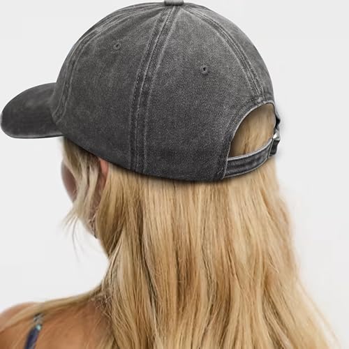 Messy Hair Don't Care Trucker Cap for Women - White Embroidery