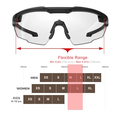 Ballistic Tactical Shooting Glasses - ANSI Z87+ UV400 - Black Clear