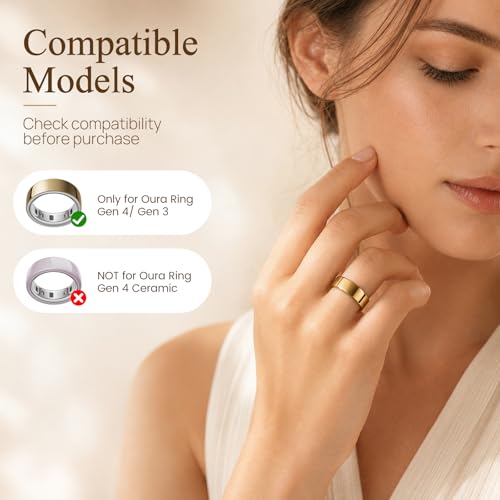 5-Pack TPU Ring Covers for Oura Ring Gen 4 & Gen 3 - Gold, Silver, Rose Gold, Antique Gold, Champagne Gold