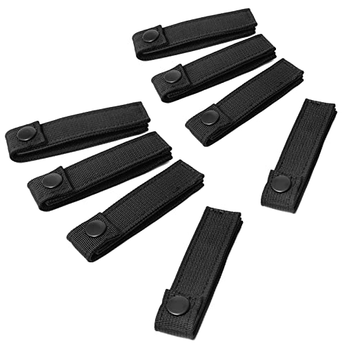 Tactical Molle Straps with Snap - 4 Inch, 4 PCS - Black