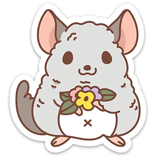 Cute Chinchilla Vinyl Sticker - Weatherproof Decorative Decal 3 Inch