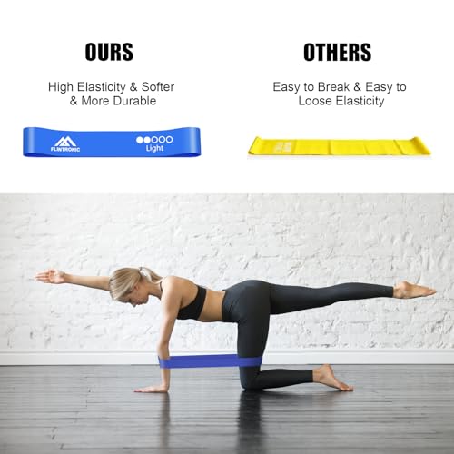 Resistance Bands Set of 5 - Rainbow Colors, 5 Resistance Levels