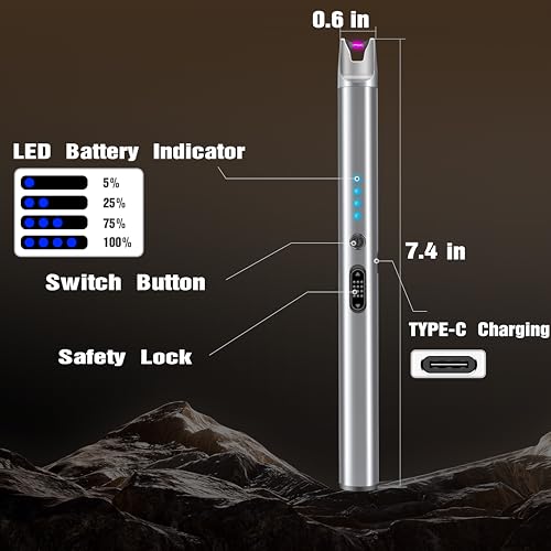 Luxgaze 3 Pack Electric Candle Lighter Rechargeable USB Lighters