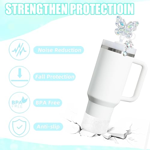 Personalized Water Bottle Accessory Set - Shiny White