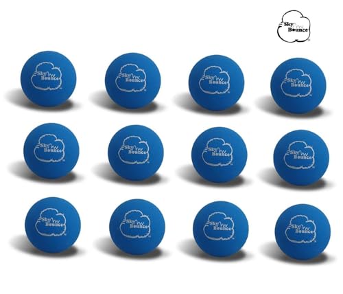 Sky Bounce Rubber Balls - 12 Pack, 2.25 Inch, Blue