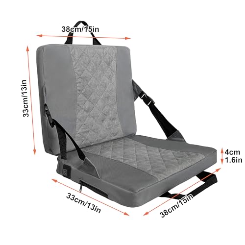 USB Heated Stadium Seat Cushion - Foldable & Portable