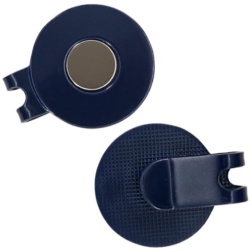 Magnetic Golf Hat Clip Ball Marker Holder - 2 Pack - Dark Blue