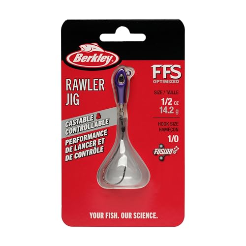 Fishing Jig with Slow-Turn Crawler Presentation - SKOL, 1/2 oz, 1/0 Hook Size
