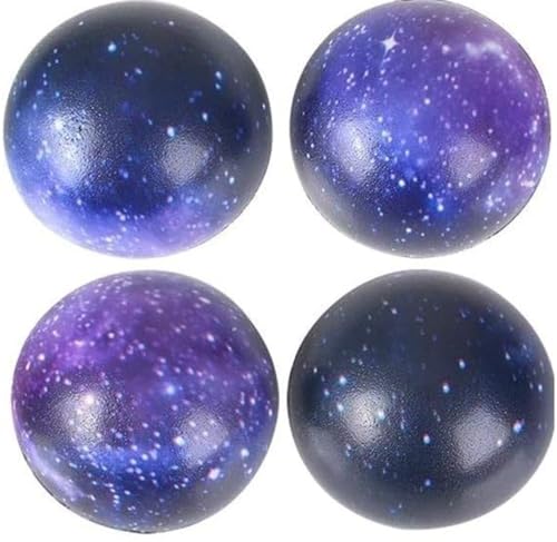 Galaxy Foam Stress Relief Balls - 2" Squeeze Balls (4 Pack)