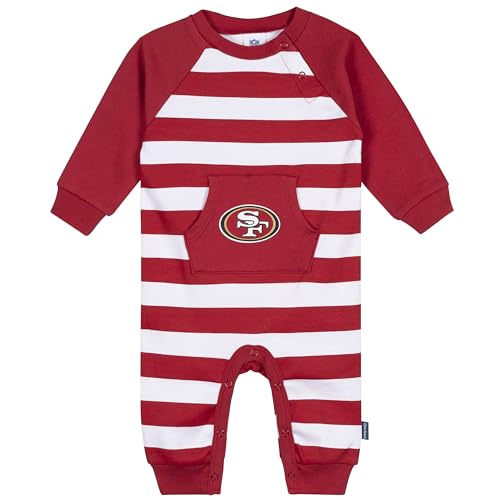 NFL Baby Boys Footless Coverall Pajama - San Francisco 49ers, 0-3 Months