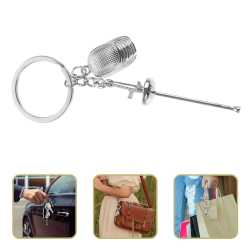 Fencing Keychain Metal Ring Charm - Sport Fan Gift A