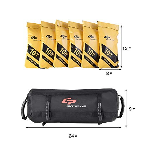 Adjustable Workout Sandbag with Filler Bag & 6 Handles - 60 LBS