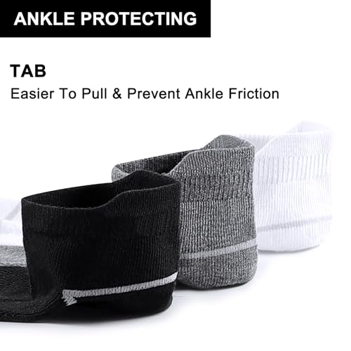 Men's Ankle Socks - 12 Pairs Casual Low Cut - Black