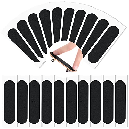 20-Pack Fingerboard Grip Tape, Precut Black Foam Tape for Finger Skateboards